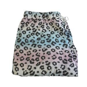 KIKIT 5114C Ombre Leopard Jogger Pajama Pants XL Brushed Knit